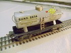 Lionel Prewar O Gauge Tank Car #2654 SUNOCO Gas & Oils Gray Single Dome with Box — photo 1