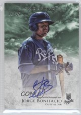 2013 Bowman Inception Prospect Green 21/25 Jorge Bonifacio #PA-JBO Auto 1p7