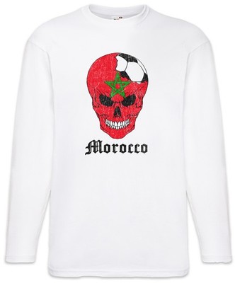 Morocco Football Comet Langarm T-Shirt Marokko Marokkanisch Marokkanische Fahne