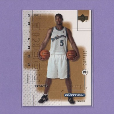2001-02 Upper Deck Ovation Stats #120 Kwame Brown RC Rookie SN /250