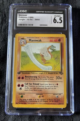Marowak (1st Edition) graded CGC 6.5 for sale on eBay