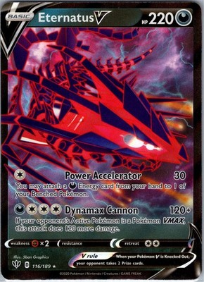 Eternatus V Holo Ultra Rare SWSH03: Darkness Ablaze 116/189 NM