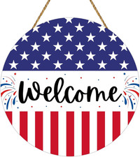 4Th of July Decorations Patriotic Decorations Patriotic Wreath Fireworks Welcome