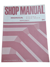 Honda Accord Aero Deck Ergänzung 1994 94 Werkstatt Handbuch Erste Auflage