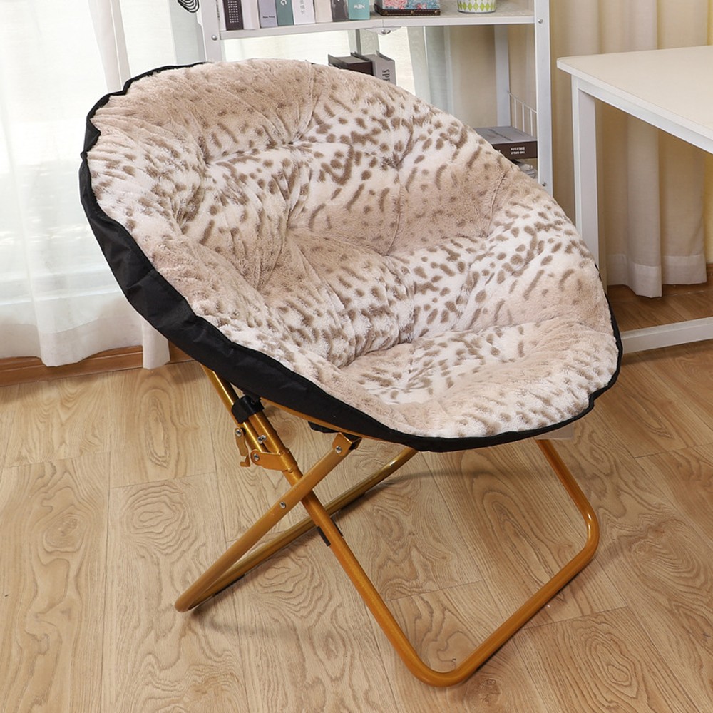 With Ottoman Faux Fur Bedroom Saucer Sofa Chairs