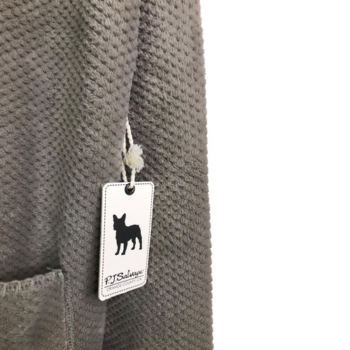 PJ Salvage lange Strickjacke Damen Größe Medium grau Langarm weiches Fleece neu mit Etikett - Bild 4 von 10