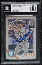 BAS 2018 Topps Gypsy Queen DJ LeMahieu #206 BGS Authentic Auto 03hd