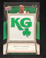 2007-08 Upper Deck Premier Stitchings KEVIN GARNETT Jumbo Patch #/50 #PS-KG