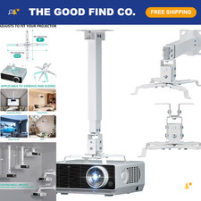 Universal 3-in-1 Projector Mount for Ceiling Wall - Fits LCD/DLP Projectors