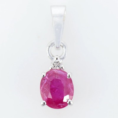 Natural Ruby Pendant Sterling Silver Jewelry Gift For Loved One