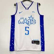 5 Fan Jersey. Men's. Paolo Banchero Jersey. White. Sewn style. Sizes S-2XL