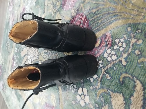 Harley Davidson Motorcycle Boots Womens Size 7 Biker Black Leather Zip - Picture 4 of 12