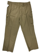Hard Yakka Pants Khaki Beige Size 112 S Cargo Pockets Cotton Canvas Work Men's