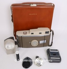 VTG Polaroid Land Camera Model 800 w/ Leather Case Wink Light Shutter - UNTESTED