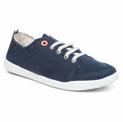 VIONIC Women Beach Pismo Casual Sneaker: Canvas, Navy Canvas (NEW)
