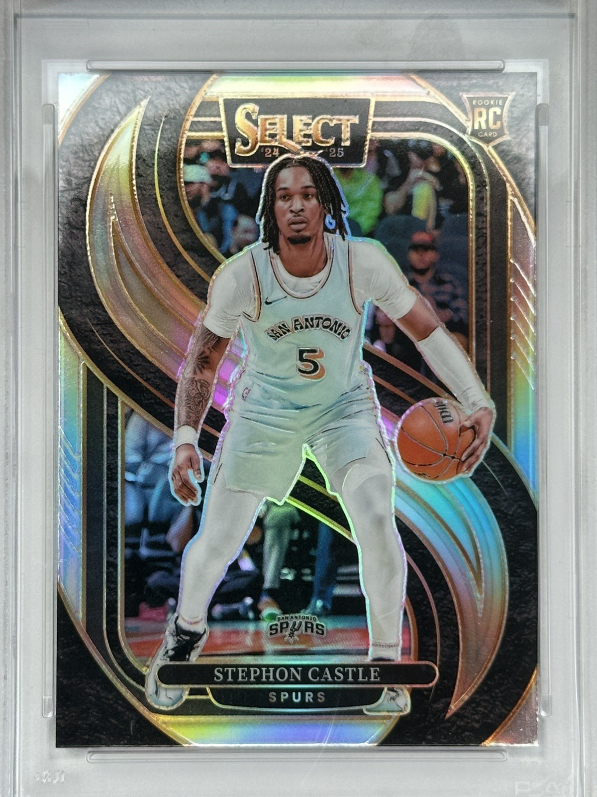 2024-25 Panini Select Premier White Prizm #175 Stephon Castle RC /149 PSA 9
