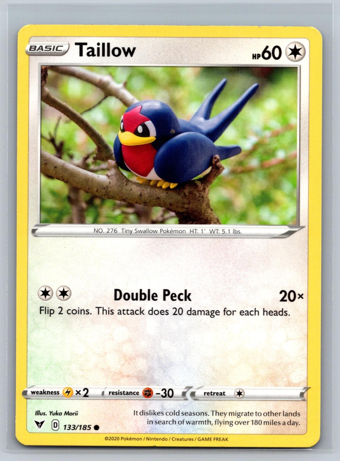 Taillow 133/185 Common Vivid Voltage Pokemon Card Near Mint