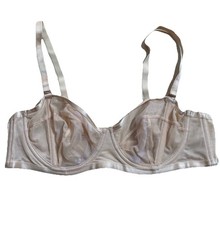 Savage X Fenty Mesh Sheer Balconette Bra Size 36C Beige