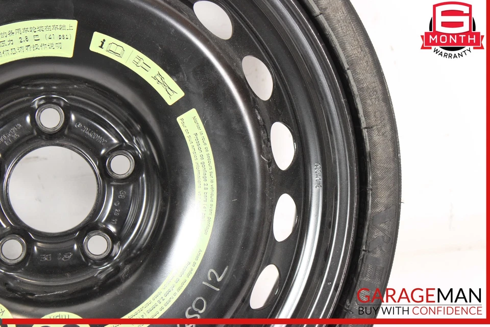 10-15 Mercedes X204 GLK350 Emergency Spare Tire Wheel Donut Rim 17" 17 OEM - Image 3 of 4