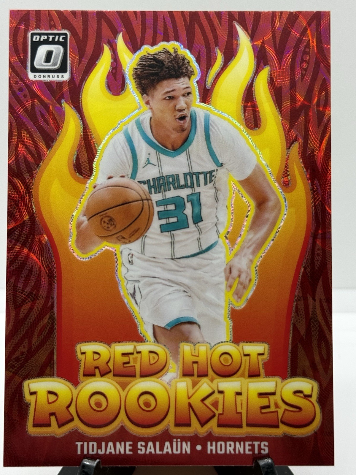 2024-25 Donruss Optic #5 Tidjane Salaun Red Hot Rookies Red International