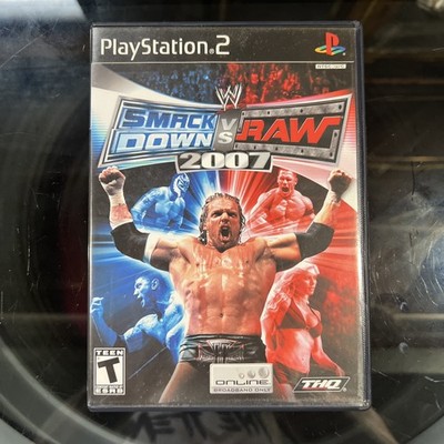 WWE SmackDown vs Raw 2007 PlayStation 2 PS2 Black Label No Manual !