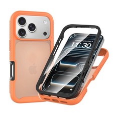 For iPhone 18 Pro Max 17 Pro 17E 16E Matte 2-in-1 Phone Case W/ Screen Protector
