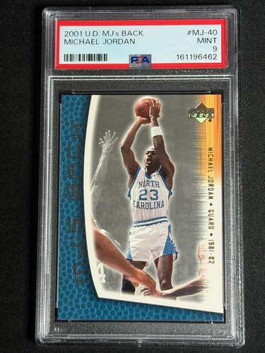 2001 Upper Deck MJ's Back Michael Jordan #MJ-40 PSA 9 MINT Bulls NEW LABEL GOAT