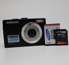 Samsung P Series P1000 10.2MP Digital Camera With SD Card , Black - Tested
