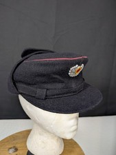 Vintage East German Fire Service Ski Cap Winter Hat Feuerwehr DDR 1950s 