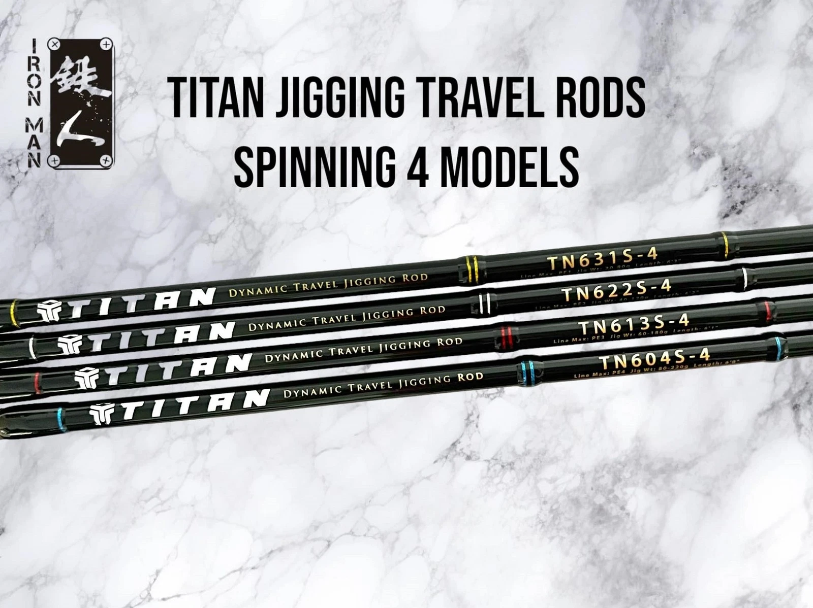 Iron Man Spinning Rod Titan Jigging TN631S-4 Piece Travel Rod (2039)
Opens in a new window or tab