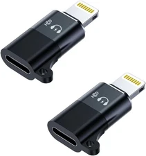 2Pack Lightning Male to USB C Female Headphones Adapter,[Apple Mfi Certified] Ty