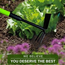 ZHK Grubber Hacke 2 in 1 Garten Handwerkzeug Rasenfräse und Unkrautrechen