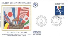 FRANCE 1982 FDC SOMMET DES PAYS INDUSTRIALISES YT 2214
