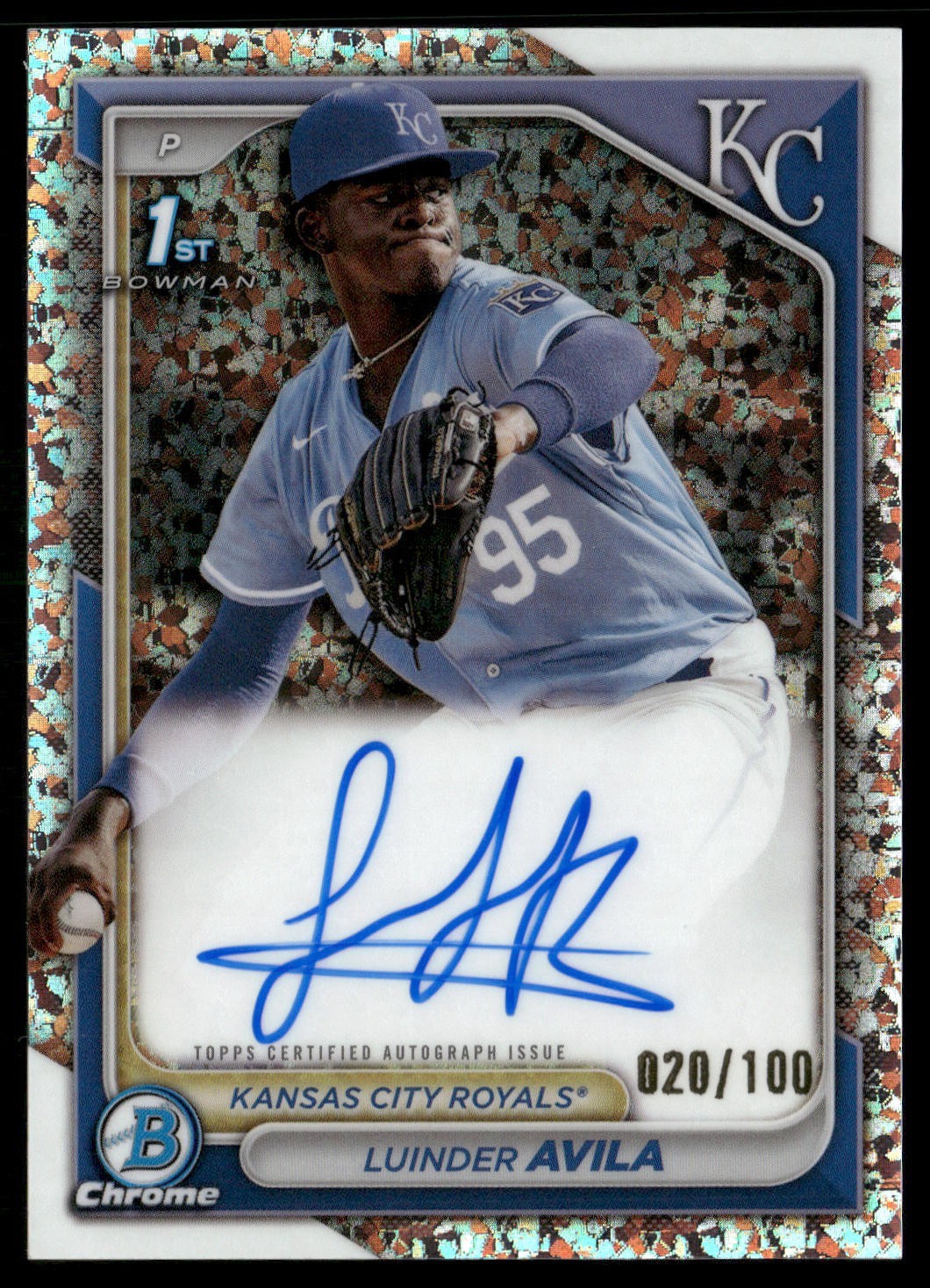 2024 Bowman Chrome #CPA-LAA Luinder Avila Prospects Auto Mini Diamond #/100
