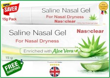 Saline Nasal Gel - For Moistening / Cleansing Dry Nasal Passages -15g tube