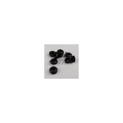 50Pcs 10mm x 16.0mm Black Rubber Cable Wire Cord Grommets *tn