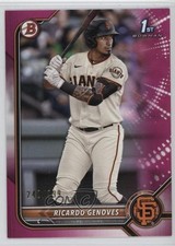 2022 Bowman Prospects Fuchsia Border 242/299 Ricardo Genoves #BP-60 0l44