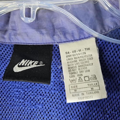 Vintage Nike Jacke Herren Medium Blau Grün Windbreaker 90s Full Zip Swoosh Retro - Bild 4 von 13