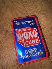 OXO Red and Blue Official Metal Tin Collectible Storage Container