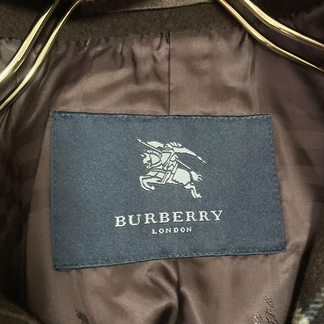 Burberry London Long Coat Brown Check Pattern Hooded Size 9 Burberry London Long Coat Brown Check Pattern Hooded Size 9