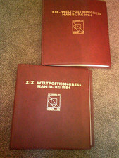 2 albumy kompletne XIX Światowy Kongres Pocztowy 1984 Hamburg