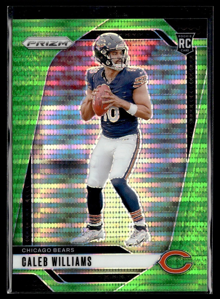 2024 Panini Prizm Green Pulsar Caleb Williams RC Chicago Bears #301