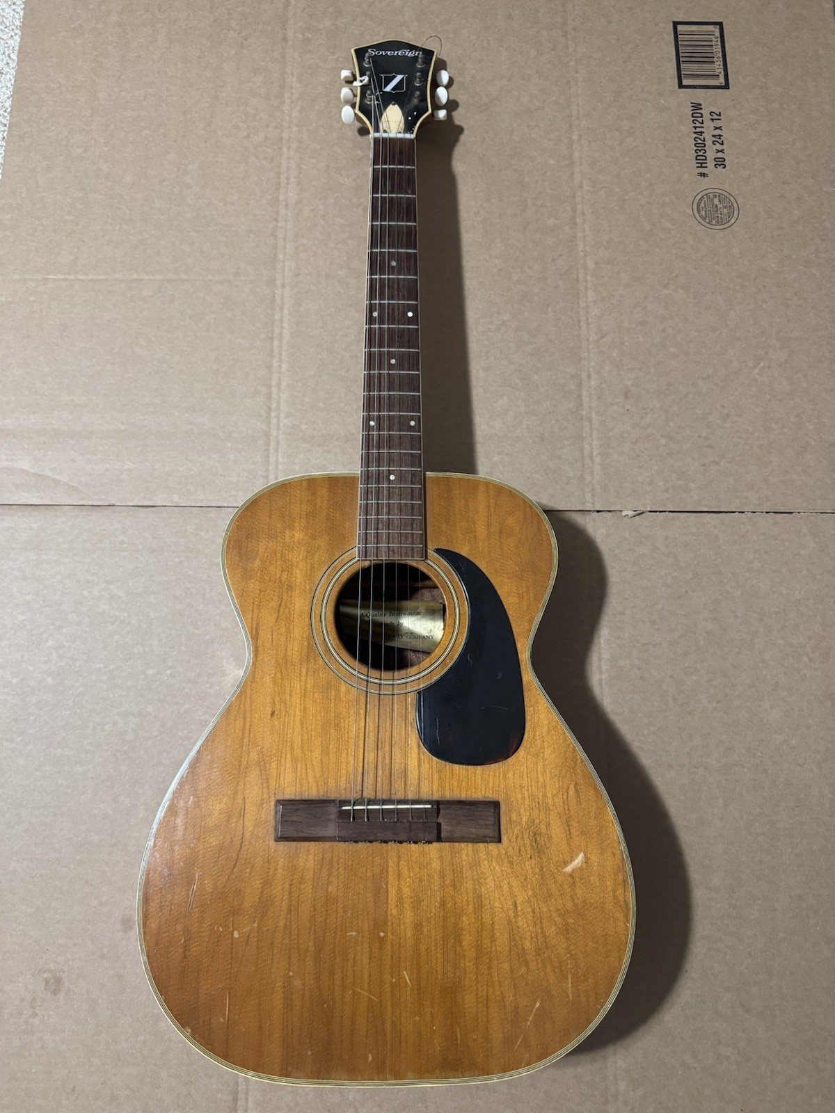 70s Harmony H6303 Sovereign Acoustic Guitar Project Solid Spruce Needs Repair