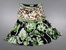 Emilio Pucci Abstract Floral Print Multicolor Silk Flare Skirt size IT38/40 XS/S