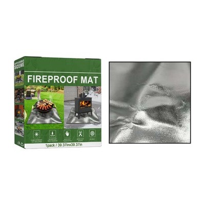 Hitzebeständige Grillmatte doppelseitig feuerfest für Outdoor Terrasse und Terrasse