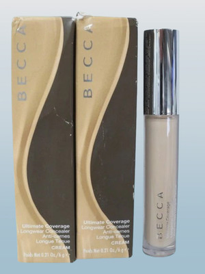 BECCA ULTIMATE COVERAGE LONGWEAR CONCEALER CREAM 0.21 OZ NWB LOT OF 2