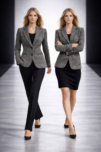 Theory Pant Suit Skirt Suit Size 8 Three Piece Set Pockets Houndstooth