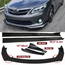 For Toyota Corolla 2009-2013 Glossy Front Bumper Lip Spoiler Splitter Body Kit