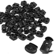 ERKOON 40pcs Plastic Cord Locks End Spring Stopper,Paracord Toggle Stopper Cl...