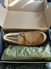 NWT Eddie Bauer Shearling Moc Slipper Tan Men s Size 13 - Brand New